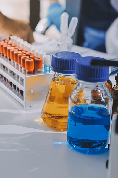 Vloeistoffen in laboratorium